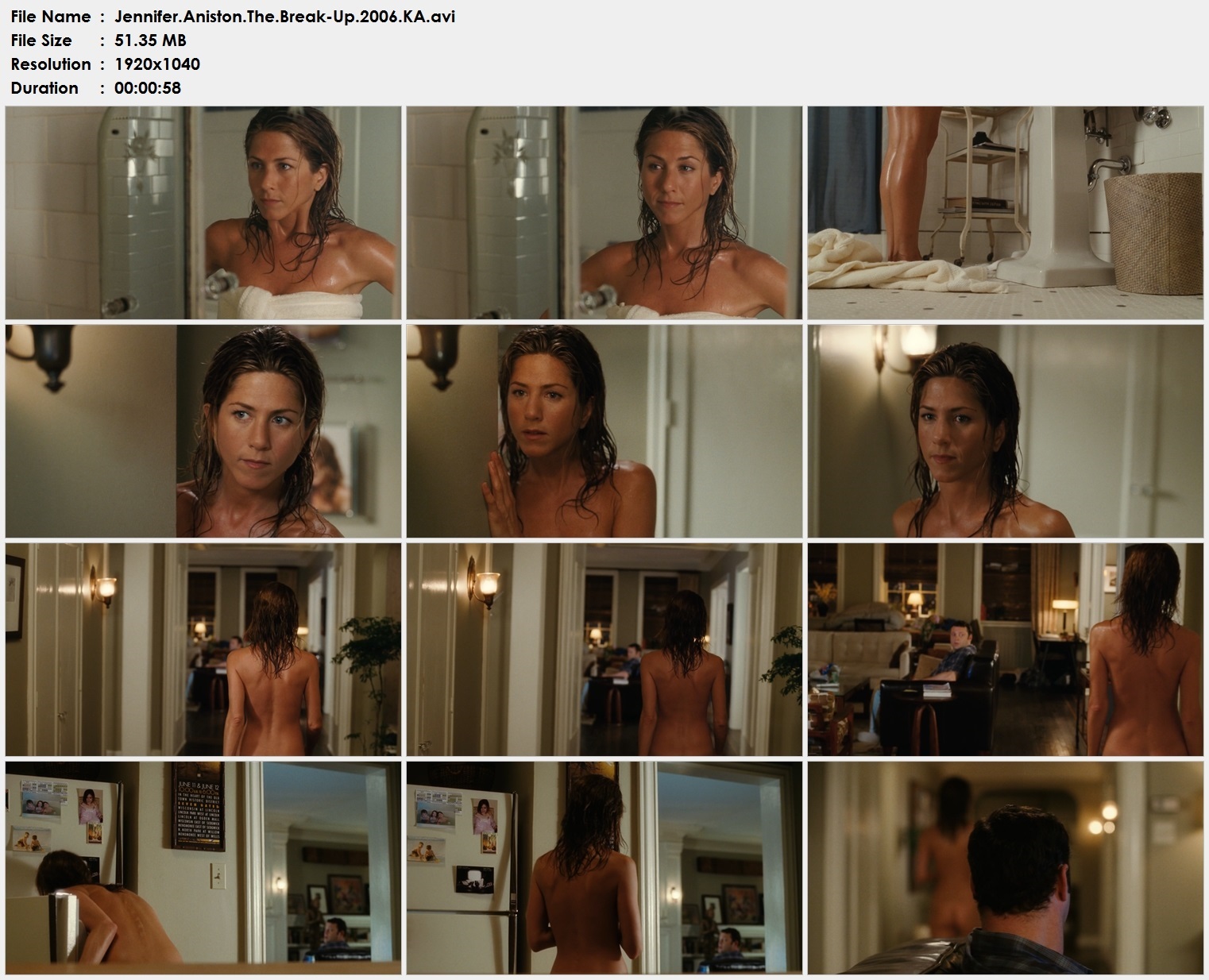 Jennifer aniston nude in the breakup