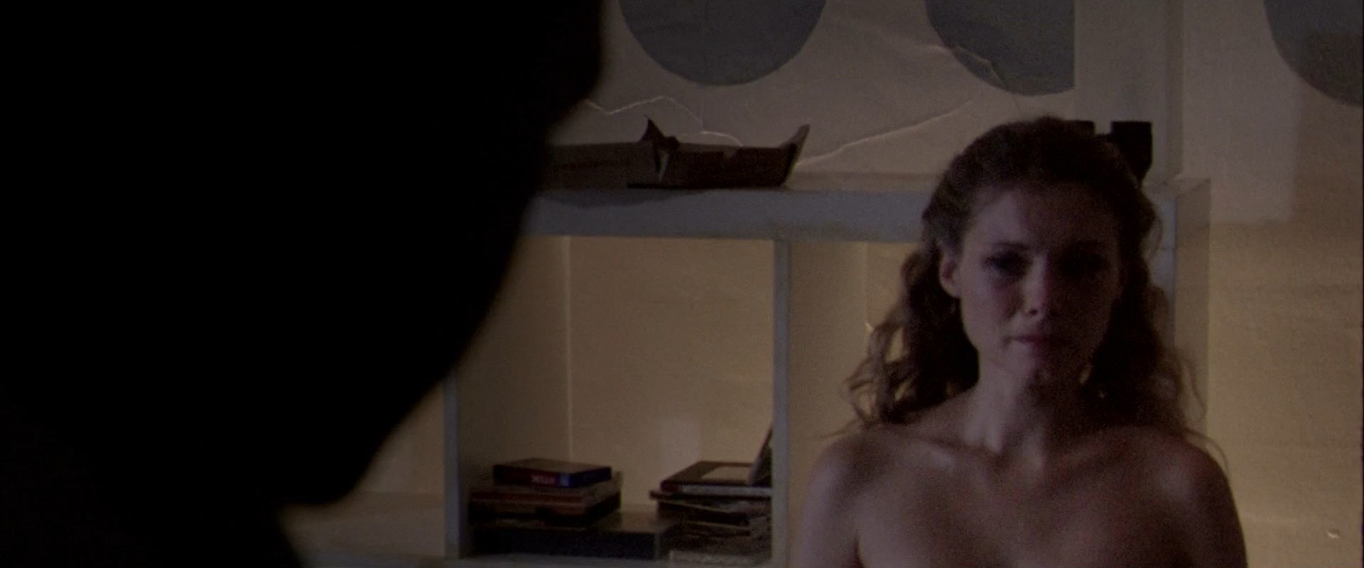 MyAnna Buring walks in the room naked. 