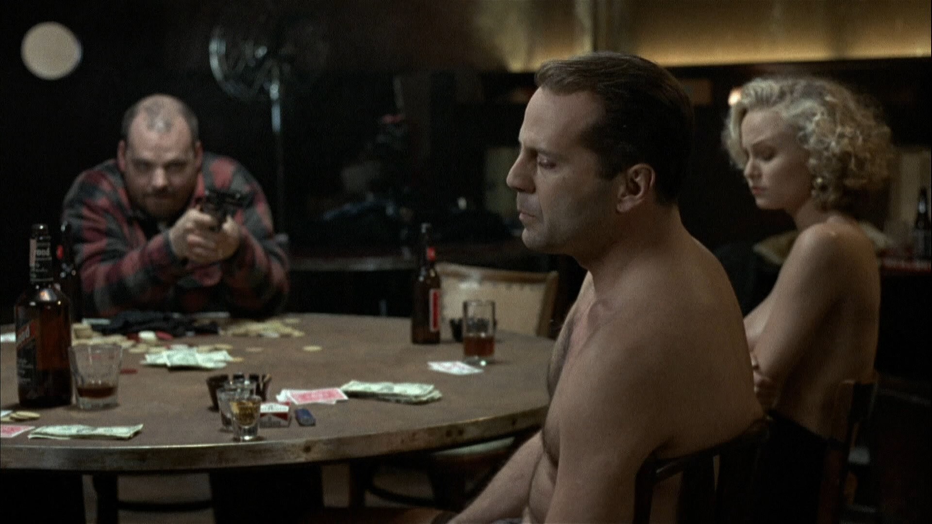 Long scene where Shannah Laumeister plays poker with some guys. 