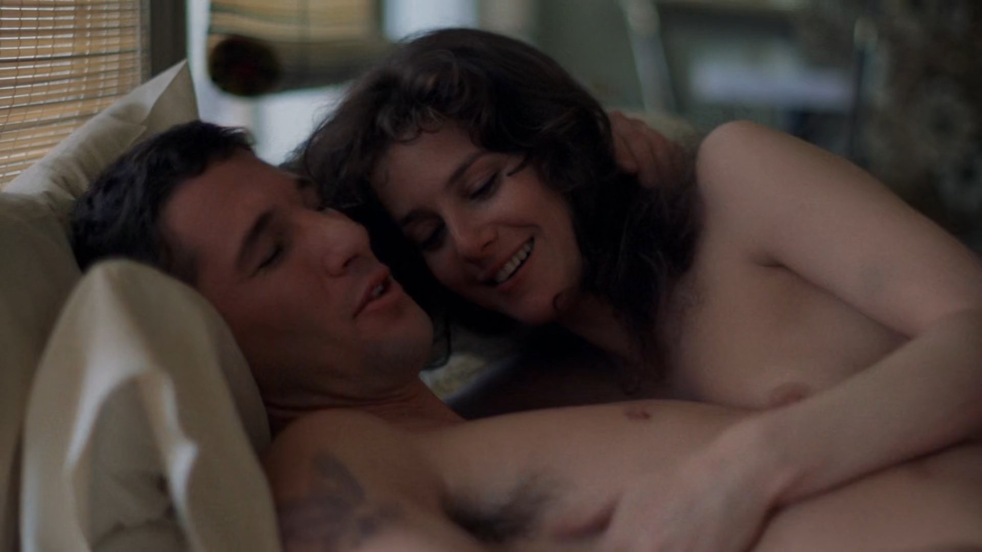 Debra Winger and Lisa Blount moon Richard Gere from a speeding boat. 