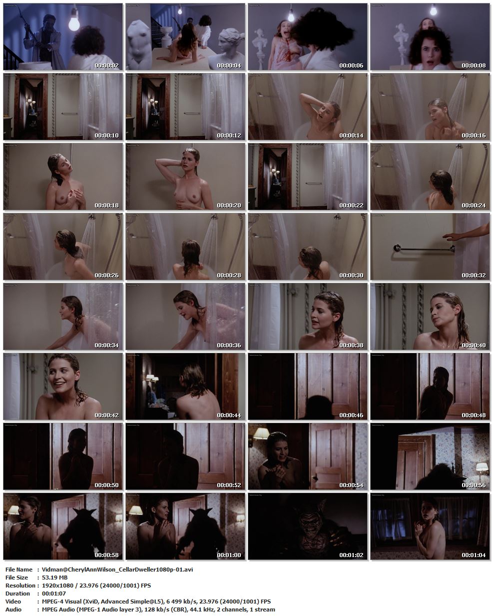 Cheryl Ann Wilson topless in 'Cellar dweller' (1988) - Vidma